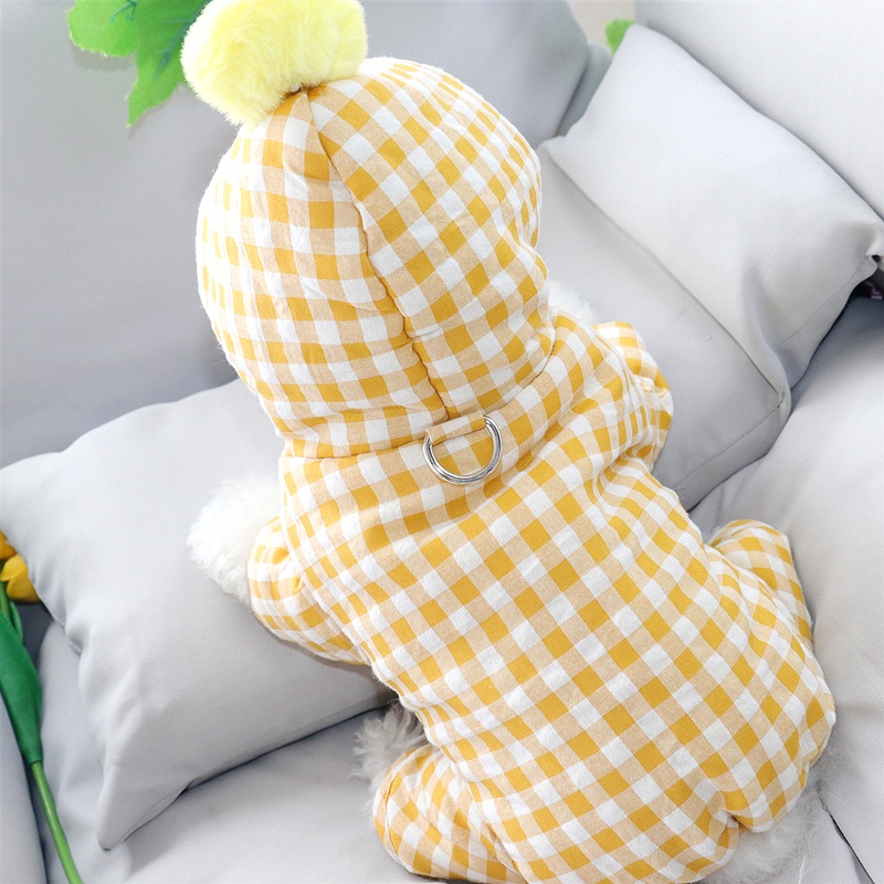 Áo Cotton Bốn Lớp Dày Dặn Giữ Ấm Mùa Đông Cho Thú Cưng Teddy Yorkshire Bichon Poodle Pomeranian