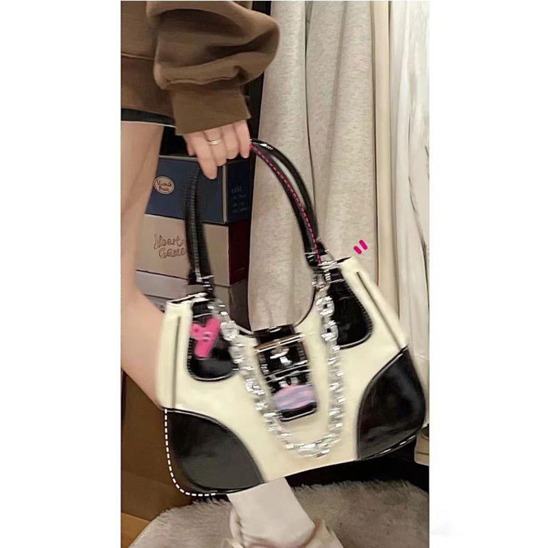 Mischa Túi Đeo Vai canvas Dây Xích Kim Loại Thời Trang Dễ Phối Đồ Cho Nữ