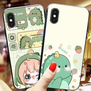 Ốp lưng điện thoại Iphone X / ip Xs / ip Xs max khủng long xanh dino saur