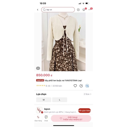 VÁY LEP THANH LÝ SIZE M