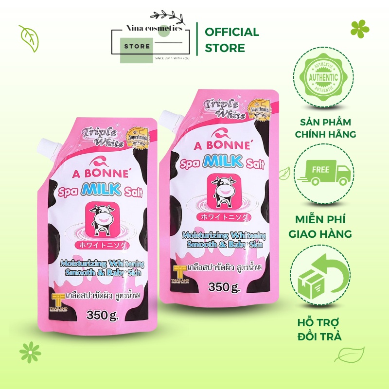 Muối Bò Tẩy Tế Bào Chết Dưỡng Trắng Da Abonne Thái Lan 350g