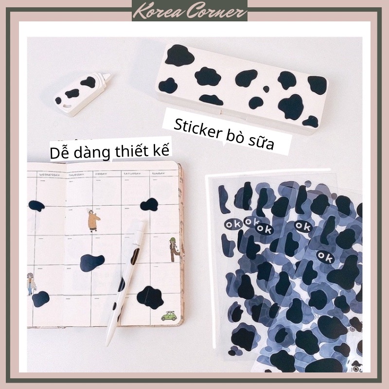 STICKER BÒ SỮA CHỐNG THẤM NƯỚC SIÊU DÍNH