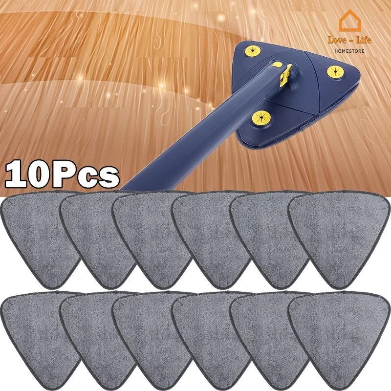 Bộ 10 Khăn Lau Hình Tam Giác Bằng Sợi Nhỏ Thấm Hút Nước Có Thể Tái Sử Dụng Cho Nhà Ở