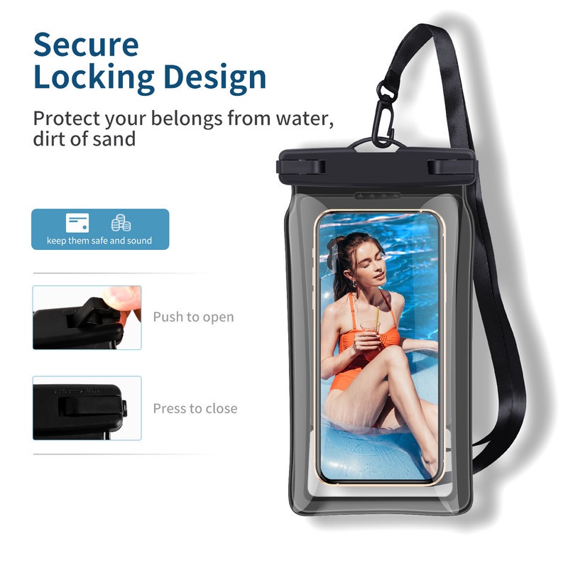Túi Đựng Điện Thoại Trong Suốt Chống Thấm Nước Đeo Cổ Tiện Dụng Khi Đi Bơi / Lặn