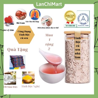 Tinh Bột Củ Sen Gralona Nhà Làm 100% Nguyên Chất Từ Củ Sen Tươi Không Pha