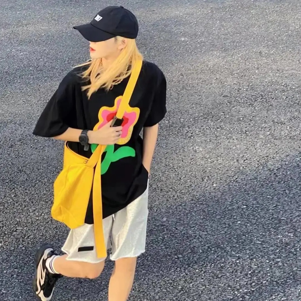 Áo thun NRVP unisex mùa hè dáng suông tay cộc phong cách Hàn Quốc cho nam và nữ