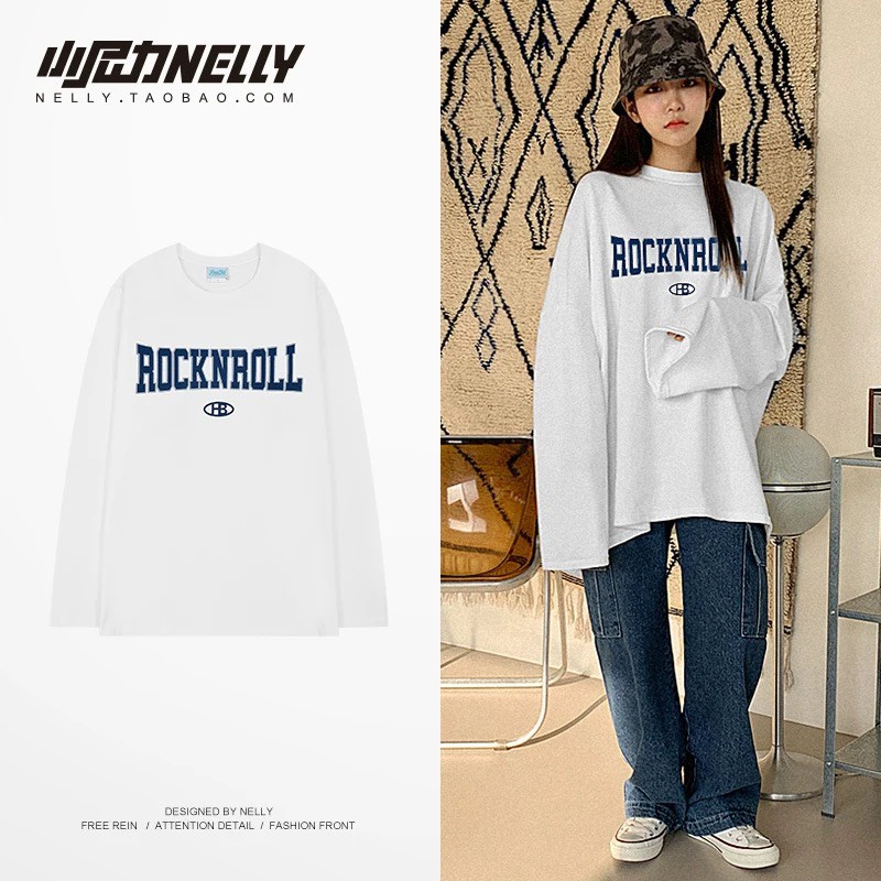 Áo thun Nelly dài tay phong cách unisex