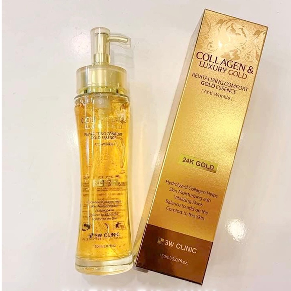 Tinh chất dưỡng da 3w Clinic dưỡng ẩm sáng da collagen & luxury gold 150ml NPP Tido88