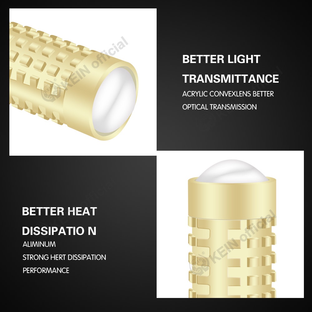 Đèn Pha Led T19 P15D T19 DC12V Ánh Sáng Trắng / Vàng Cho Xe Mô Tô