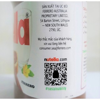 [HỘP (nhựa) LỚN 680g] BƠ HẠT PHỈ PHẾT CACAO [Australia] NUTELLA Hazelnut Spread with Cocoa