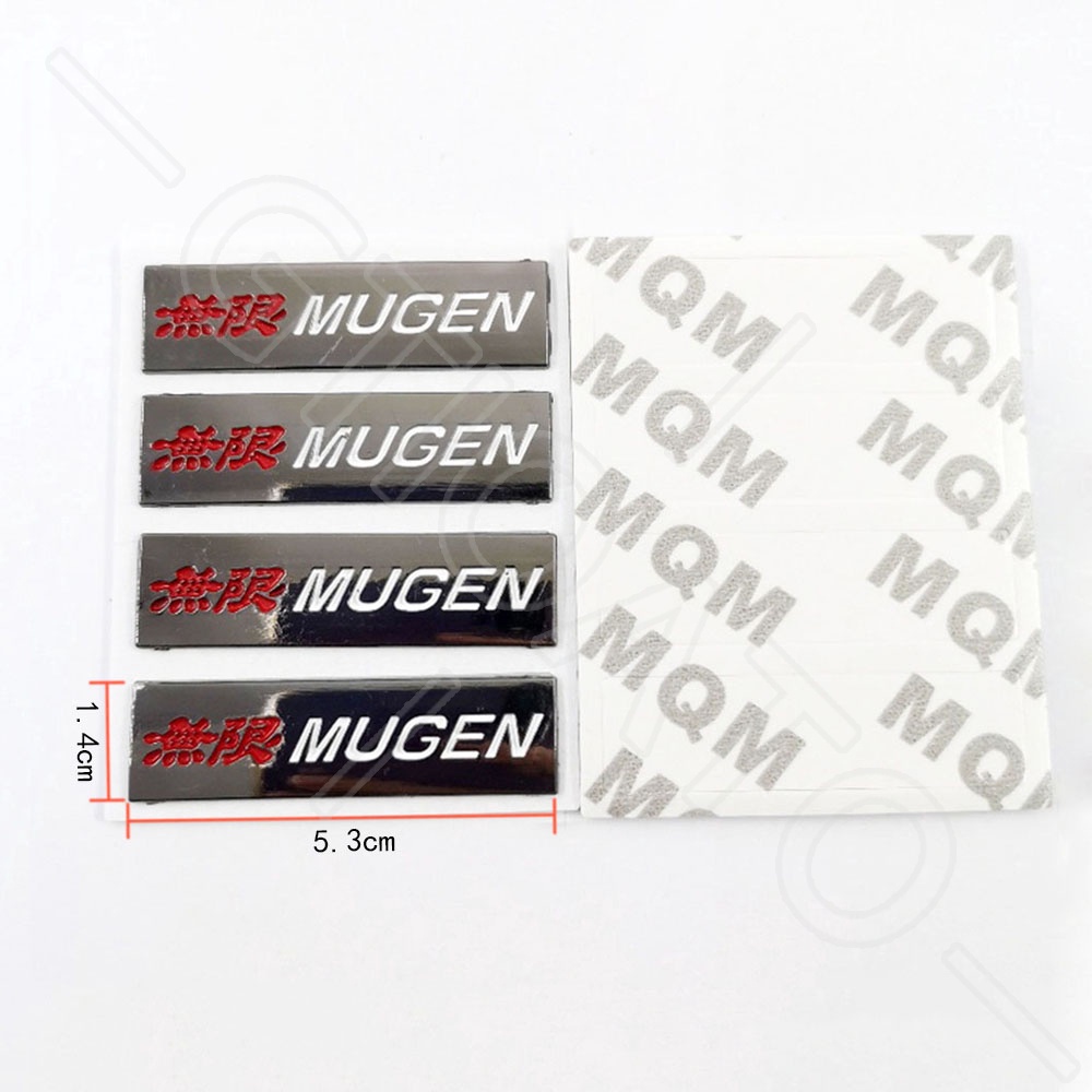 GTIOATO MUGEN 3D Kim Loại Huy Hiệu Xe Hơi Biểu Tượng Xe Biểu Tượng Oto Biểu Tượng Ô Tô Huy Hiệu Ô Tô CảI TiếN Biểu Tượng Xe Hơi Phụ KiệN Trang Trí Ô Tô Cho Honda City BRV Civic Jazz Brio CRV Accord HRV Mobilio Odyssey Fit