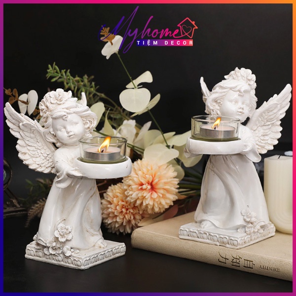 Giá đỡ nến thiên thần decor trang trí phụ kiện chụp ảnh My Home DN075