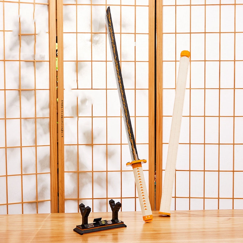Đồ Chơi Lắp Ráp LEGO Mô Hình Nhật Luân Kiếm, Thanh Kiếm Sấm Sét Của Zenitsu Trong Kimetsu No Yaiba DK1506