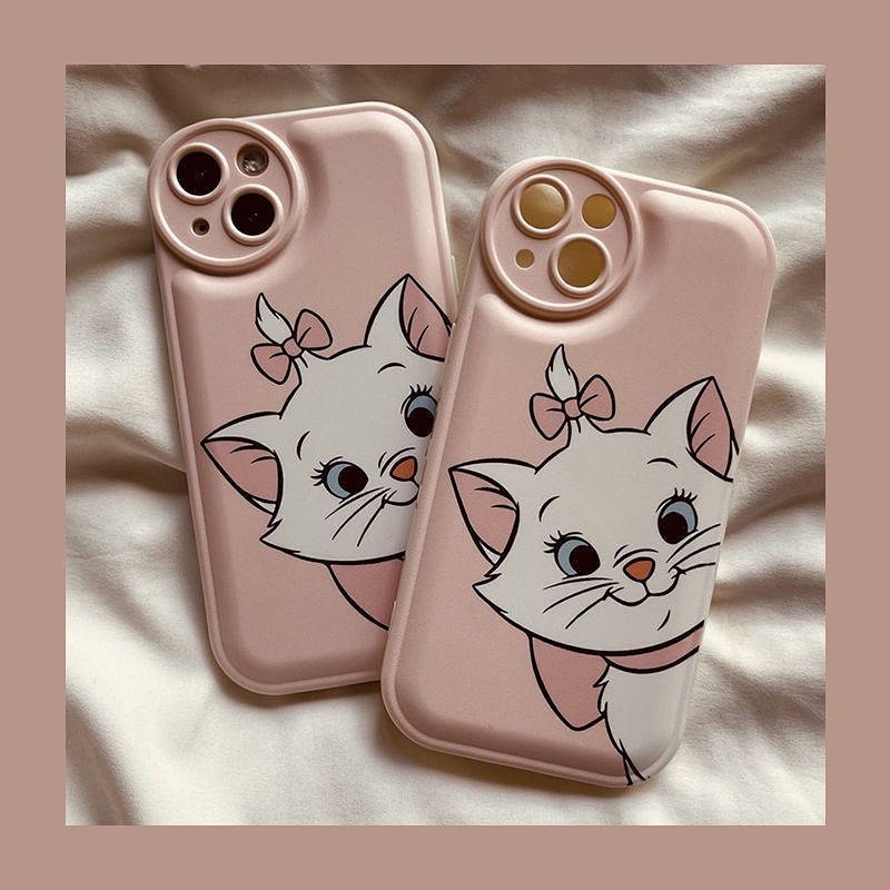 Cartoon Kitten Apple 13Promax Phone Case 12/11pro Air Cushion Iphone8plus/7 Soft XR fKBV