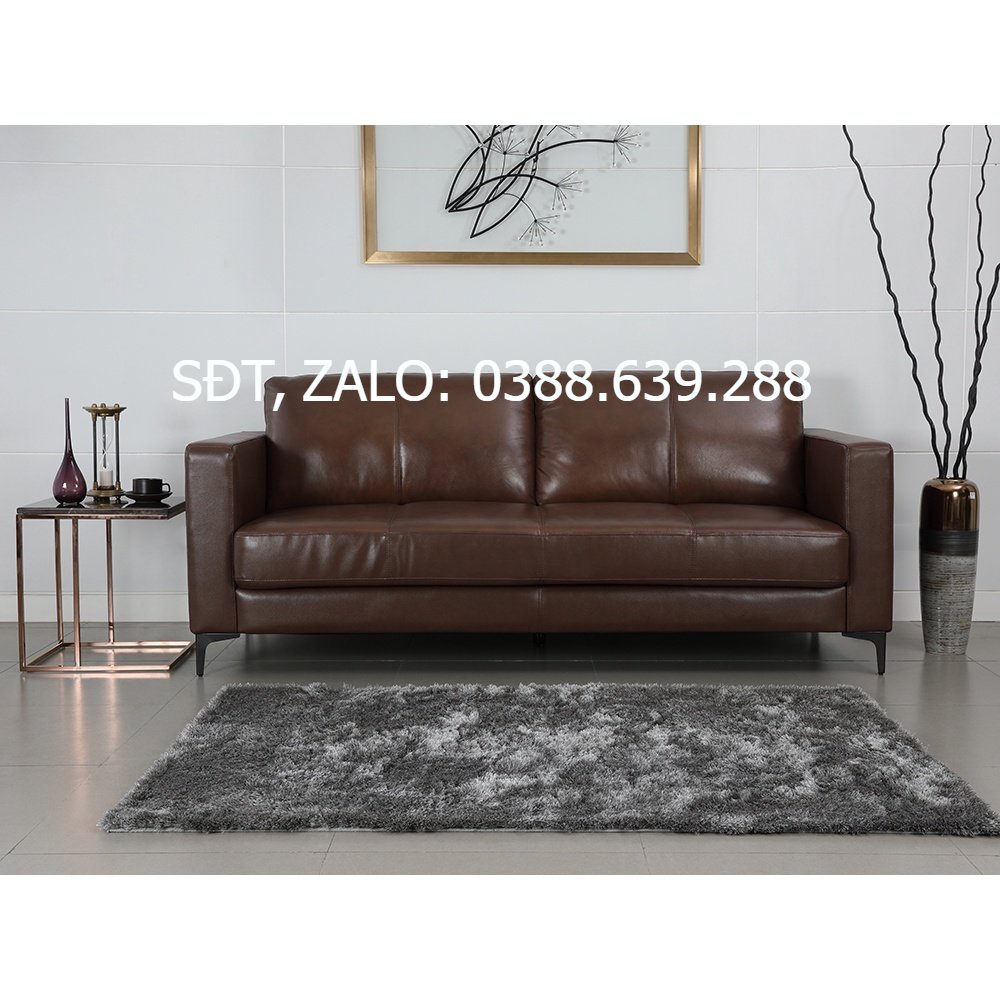 [Free ship toàn quốc] Sofa Da Thật 3 Chỗ 2,1m ESPRESSO Index Living Mall Nhập Khẩu Thái Lan
