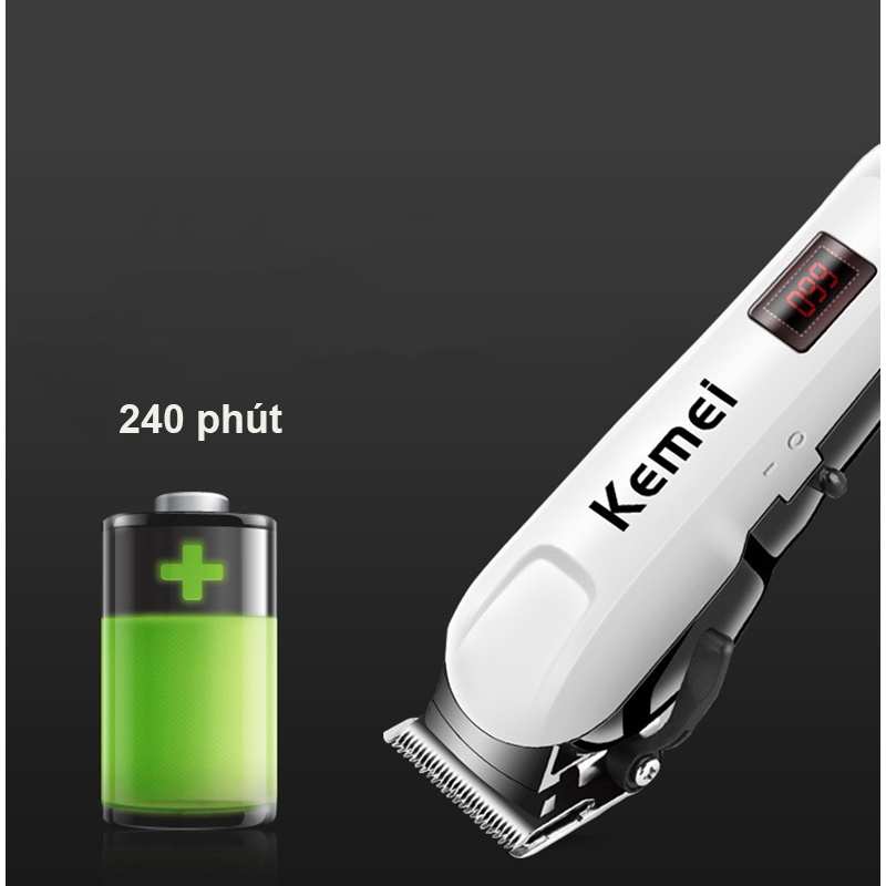 Tông Đơ Cắt Tóc Không Dây Chuyên Nghiệp Kemei 809A -- Máy Hớt Tóc Pro Salon