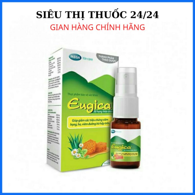 Xịt Họng Thảo Dược Eugica💥Cam kết chất lượng