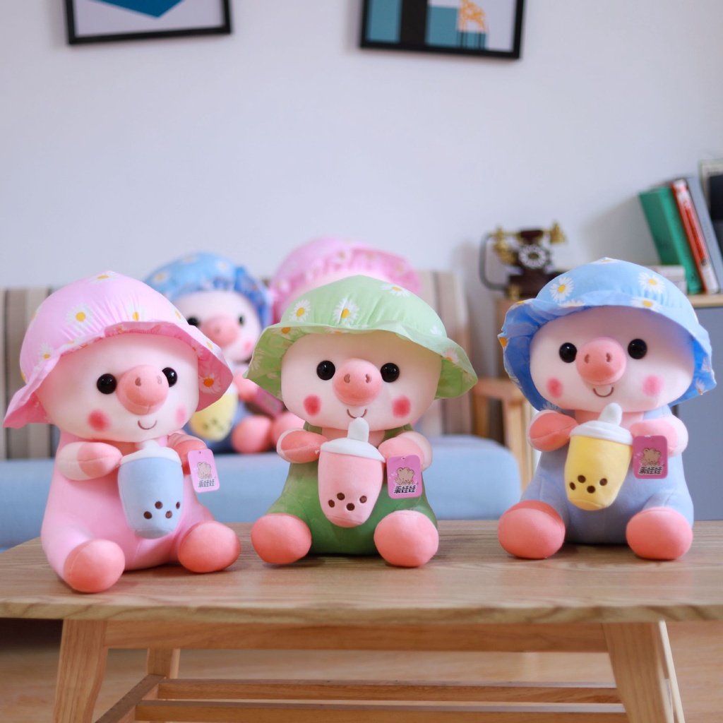 Gấu bông mini heo bình sữa - Quà tặng dễ thương