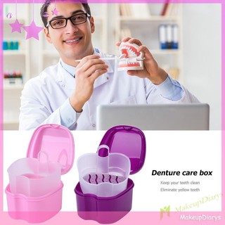 [Hàng mới về] Hộp đựng răng giả kèm ngăn lưới tiện dụng chất lượng cao