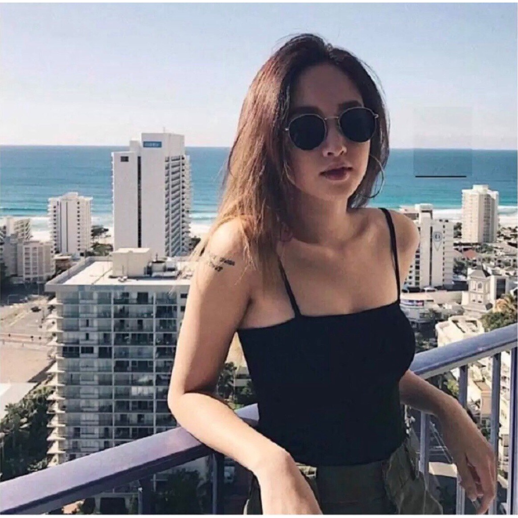 Áo thun nữ 2 dây dáng croptop