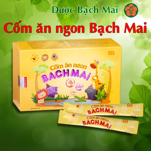 Cốm ăn ngon Bạch Mai - Bé ăn ngon, tăng cân tốt, đề kháng khỏe, tăng chiều cao, Hộp 30 gói
