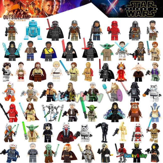 Bộ Đồ Chơi Lắp Ráp Lego Nhân Vật Yoda Darth Vader Luke Han Solo Mandalorian Trong Phim Star Wars