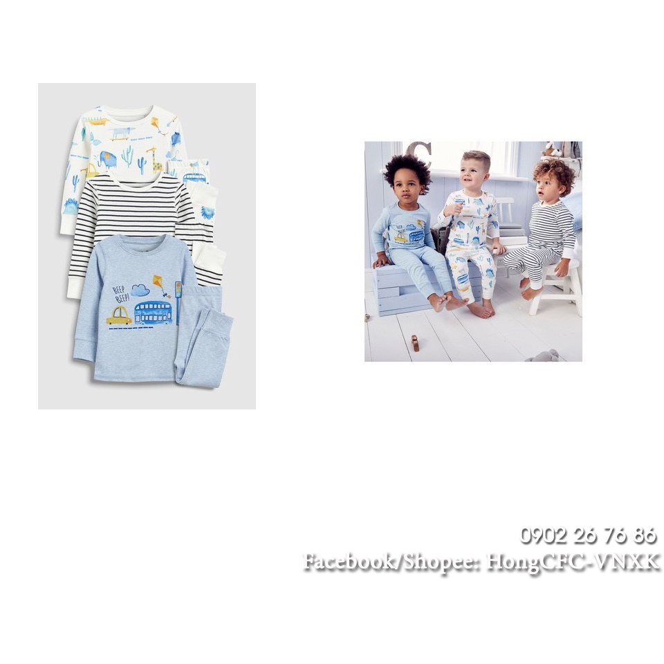 Bộ cotton Next bé trai xuất xịn