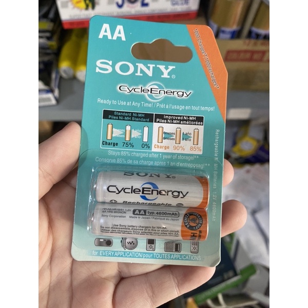 Pin Sạc Aa Sony Dung Lượng 4600Mah Vỉ 2 Viên
