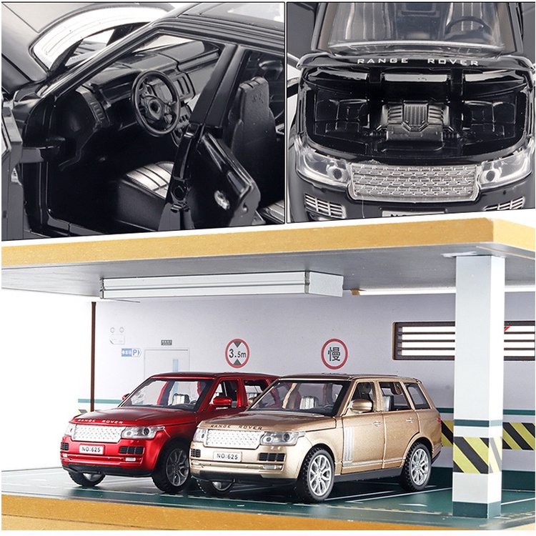 Xe ô tô mô hình Land Rover - Ranger Rover tỉ lệ 1:32 khung hợp kim mở full cửa có đèn âm thanh cót chạy đà