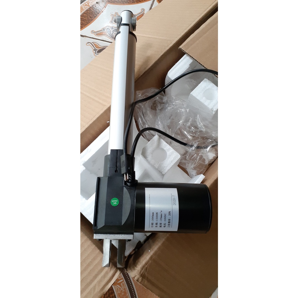 Xi lanh điện 12 hành trình 200mm.Model LX600 thiết bị nâng hạ tự động của giường, ghế , tủ, nâng hạ trong máy móc.