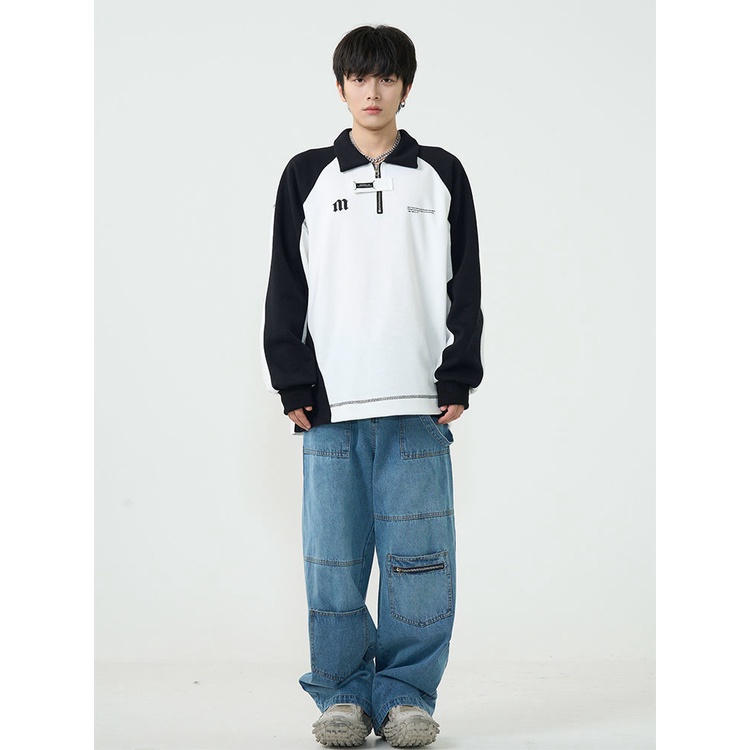 Áo polo Ngắn Tay Thêu Họa Tiết Retro Thời Trang Cho Nam Nữ