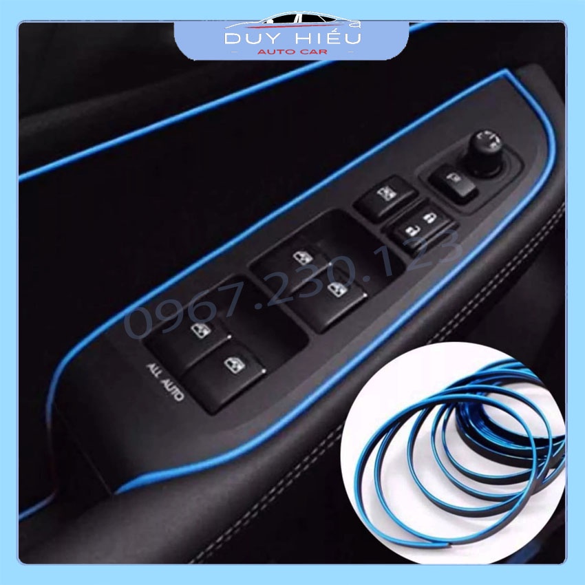 Chỉ trang trí nội thất ô tô nhét khe rãnh viền cuộn 5m kèm dụng cụ đi dây