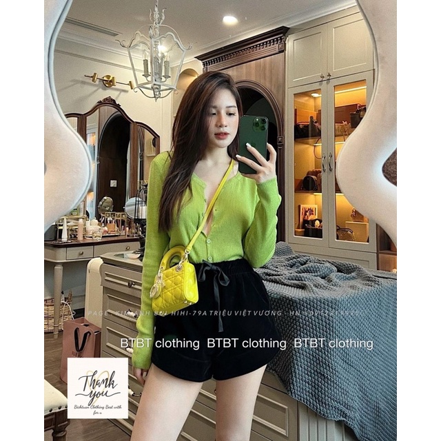 Áo len trơn cốm mogterghi chuẩn Kim Anh Bùi