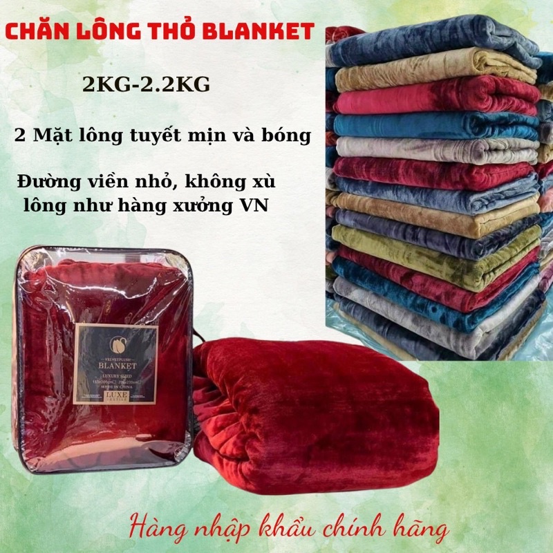 Chăn Lông Thỏ ULTIMATE BLANKET siêu mềm mịn , Chăn văn phòng siêu nhẹ 2mx2m3