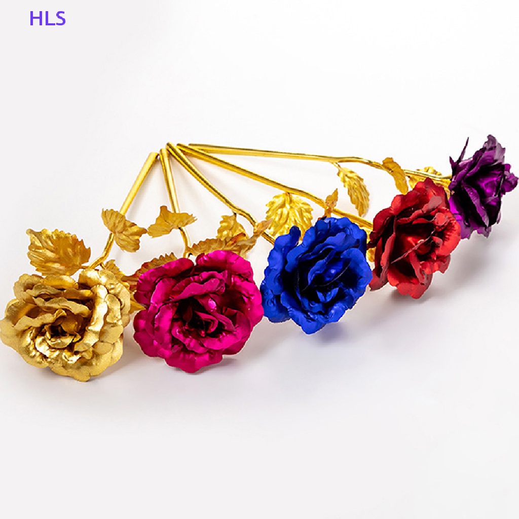 Hoa Hồng Giả Bằng Nhựa Mạ Vàng 24K Dùng Trang Trí Đám Cưới