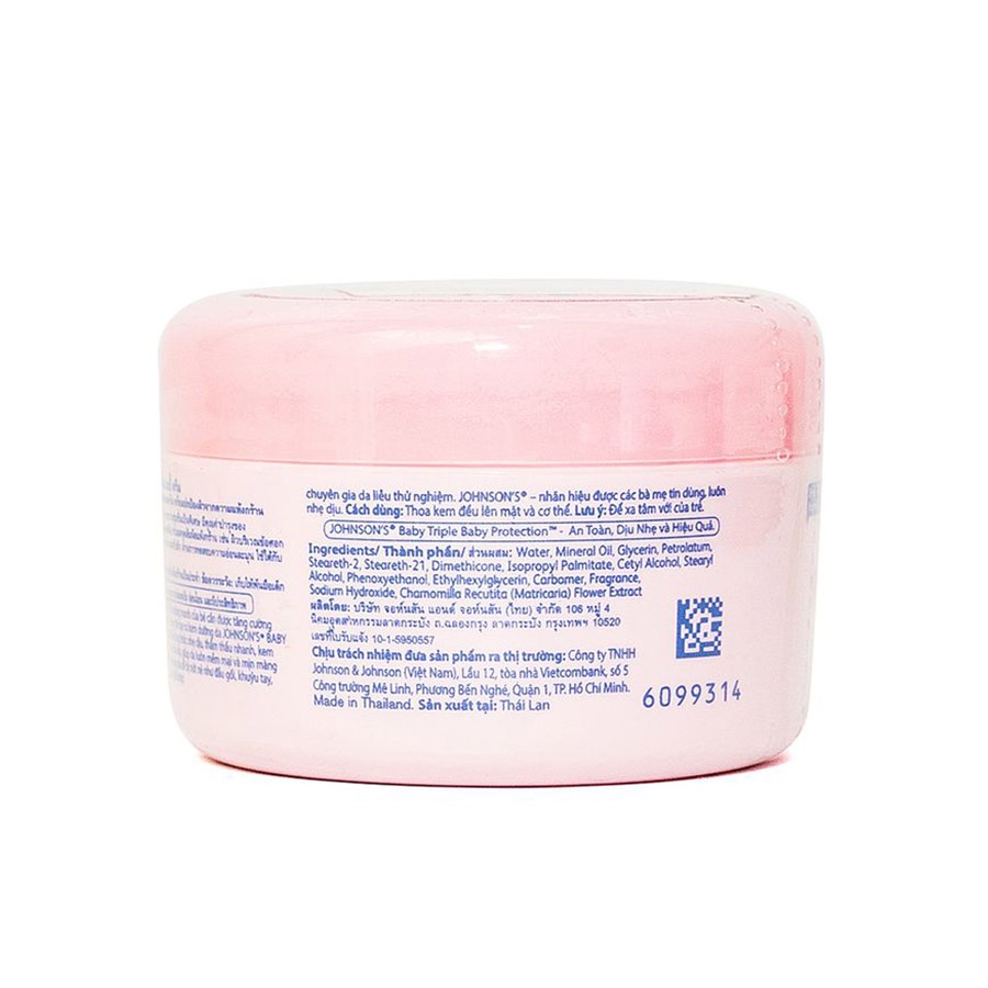 Kem Dưỡng Da Cấp Ẩm, Chống Nẻ Da Johnson's Baby Milk Cream 50g - Nắp Hồng