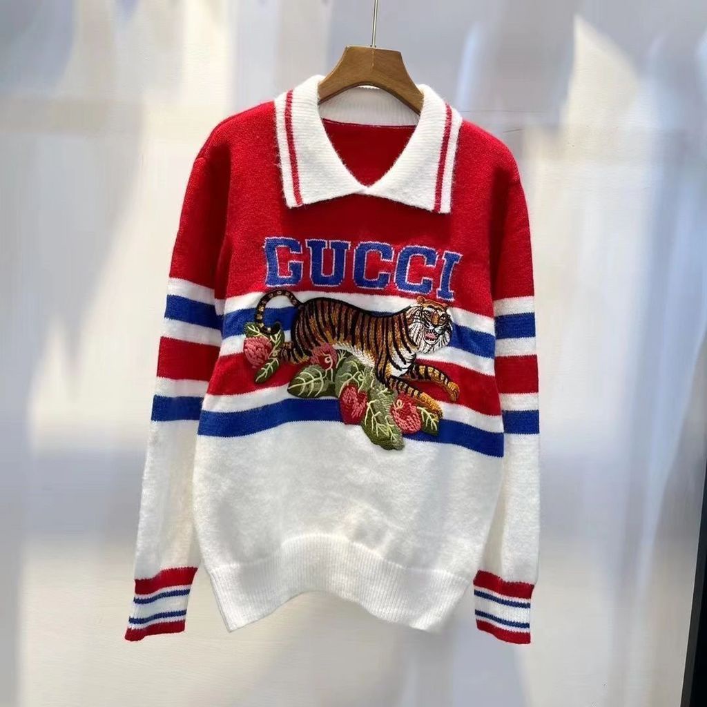 Hàng Có Sẵn!Gucci!Áo Khoác Cardigan Dáng Rộng Thiết Kế Mới Giữ Ấm Cao Cấp Thời Trang