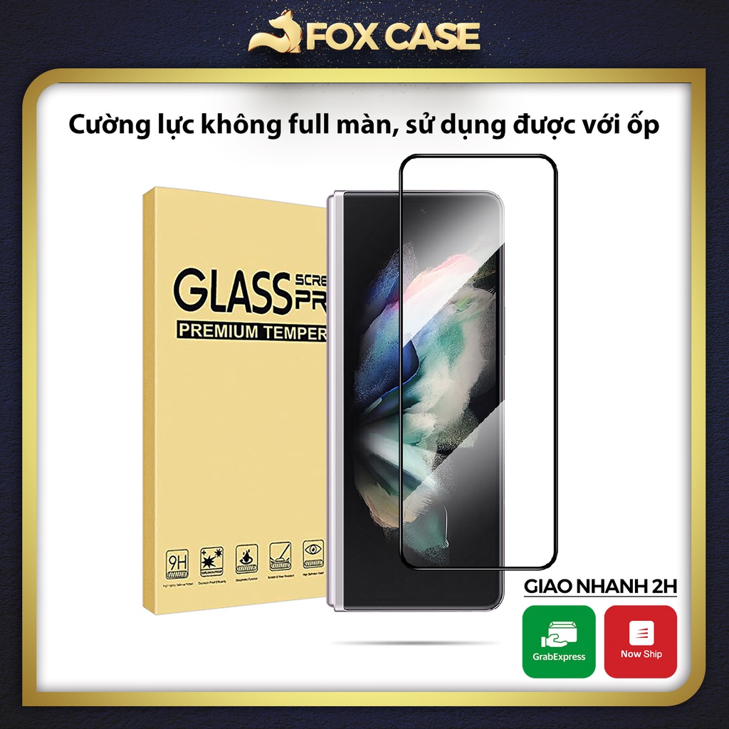 Cường lực Samsung Z Fold 4, Z Fold4 không cấn ốp trong suốt cao cấp cho màn hình ngoài - Fox Case
