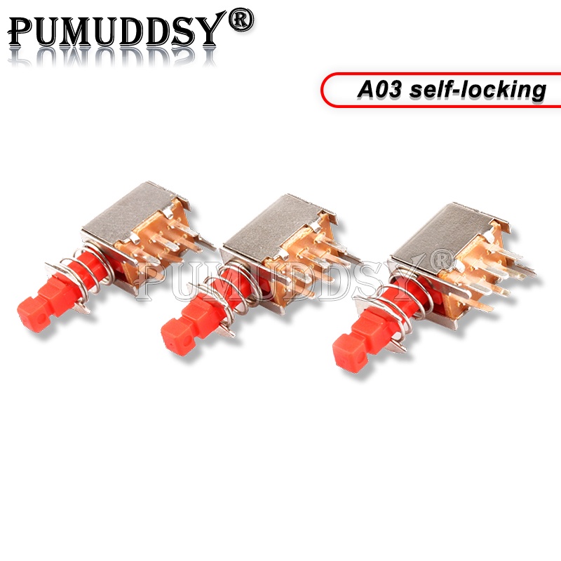 Set 10 Công Tắc Ấn 6 Chốt Tự Khoá PS-22F03 A03