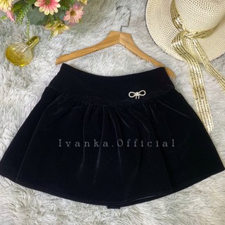 Váy nhung chân váy chữ a nhung có quần đùi trong.085