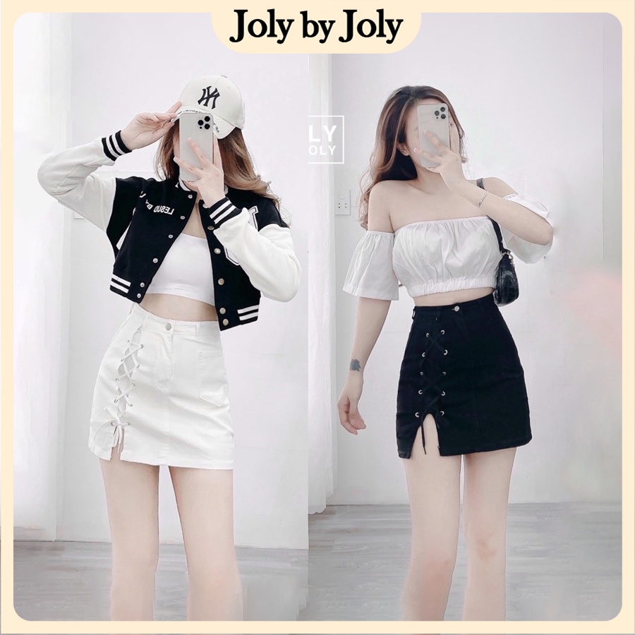 Áo Khoác Croptop BOMBER JOLY BY JOLY Vải Nỉ Phong Cách Bóng Chày Khỏe Khoắn Thời Trang Dễ Phối Đồ
