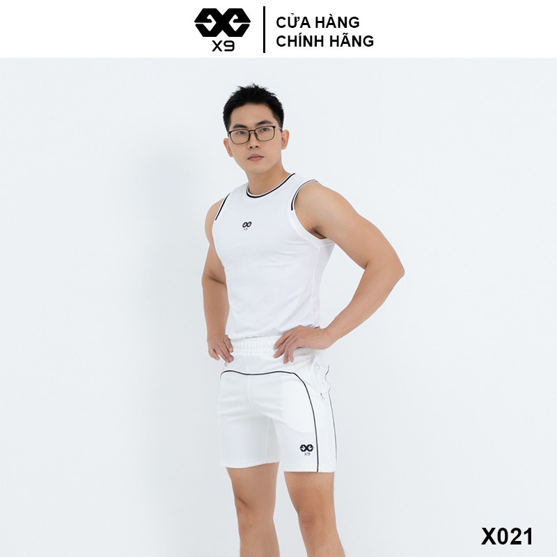 Áo Thun Tanktop 3 Lỗ Nam Bo Viền 1 Nữa Tập Gym Thể Thao Chạy Bộ - X9 Sportswear - X021