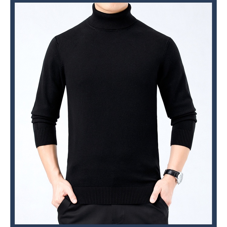 Áo Len Nam Cổ Lọ Trơn Basic Quảng Châu Chất Lông Cừu Mềm Mịn An Toàn Cho Da AL83