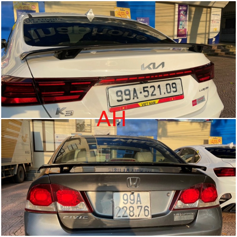 Đuôi gió,Đuôi Cá,Cánh Gió thể thao mẫu RT cao lắp cho dòng xe Sedan HÀNG LOẠI 1 Cao Cấp