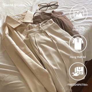 Quần short/ quần đùi tây nam - vải quần tây kiểu dáng basic ống rộng - JEJU2 SHORT by SANTÉ STUDIO