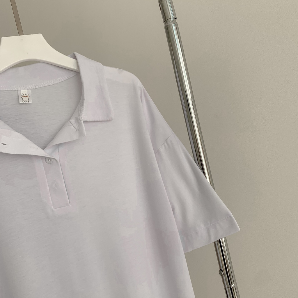 Váy Polo Nữ Suông Dáng Dài JEM CLOSET Style Trẻ Trung 2 Màu Trắng Xanh SUON 3358