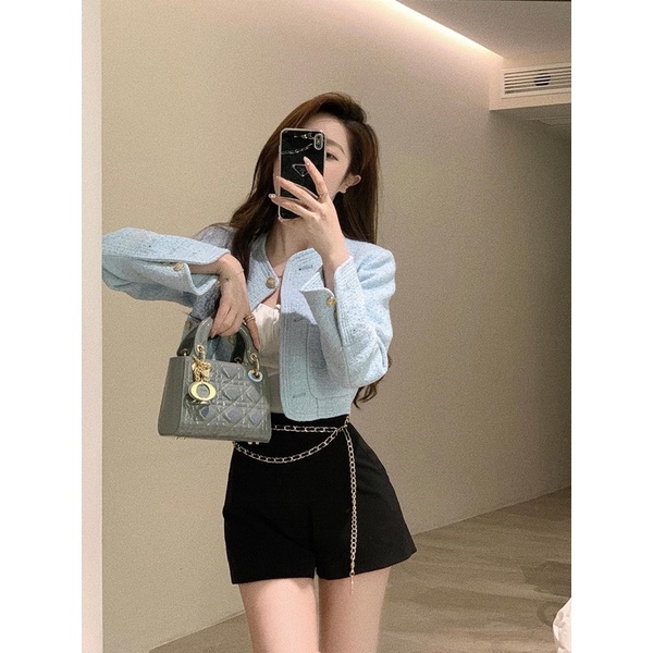 Áo tweed Quảng Châu croptop sang chảnh | BigBuy360 - bigbuy360.vn