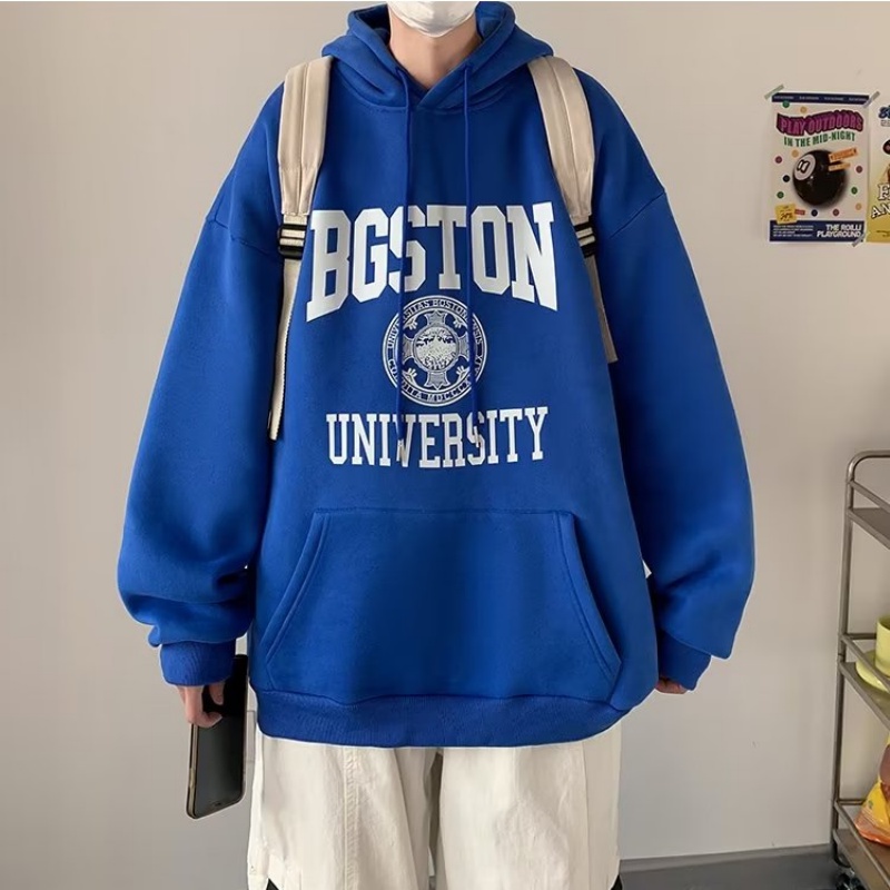 Áo hoodie Dáng Rộng In Chữ Phong Cách Nhật Bản Thời Trang Cao Cấp Cho Nam