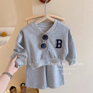 Bộ dài tay cho bé, Set bộ dài tay thể thao chất da cá cực phong cách cho bé gái 8-20kg
