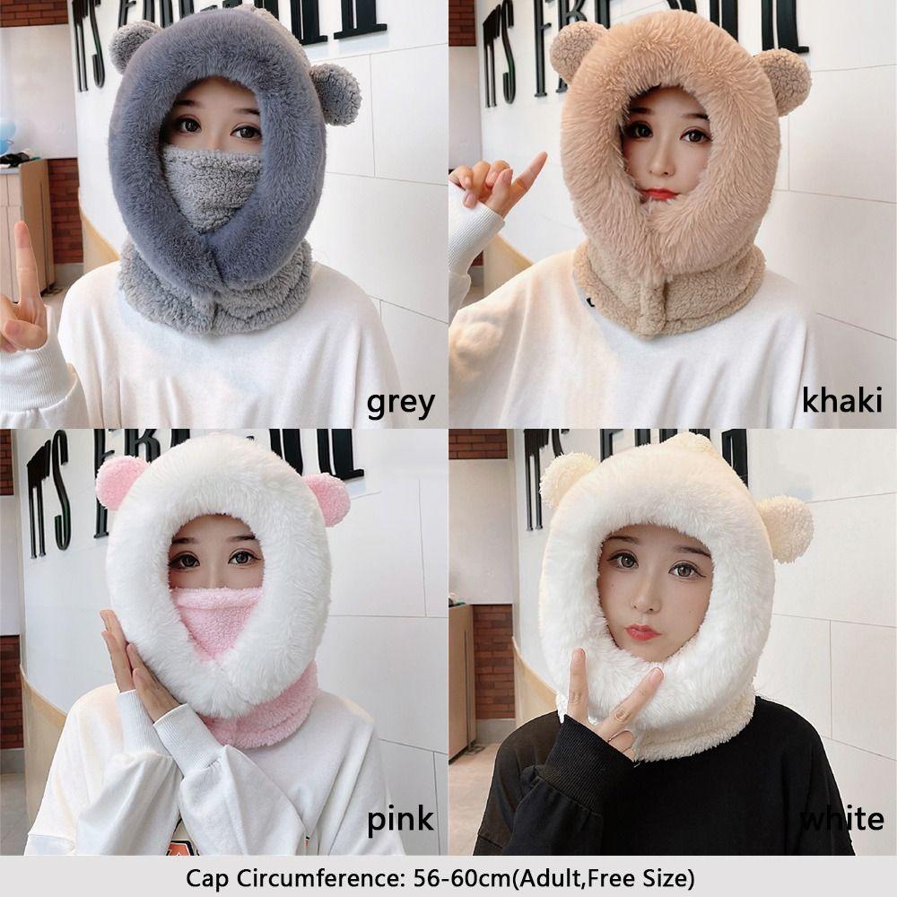 Mũ Beanie Tai Gấu Chống Gió Mùa Đông